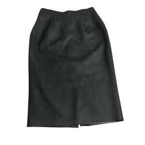 UEC VINTAGE BLACK JOAN LESLIE 100% WOOL SKIRT SZ 8